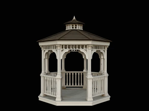 Victorian Garden Gazebo Model Design 2 - 3D Print Model 3D Baskı Modeli