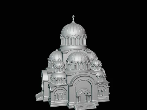 Domed Cathedral Model Design 4 - 3D Print Model 3D Print Model