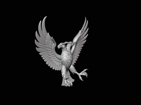 Spread Wing Eagle Statue Design 3 - 3D Print Model 3D Print Model