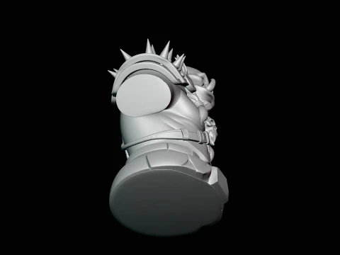 Braided Orc Warrior Bust Statue Design 4 - 3D Print Model 3D Print Model