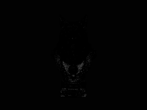 Chained Wolf Bust Statue Design 1 - 3D Print Model 3D Print Model