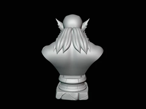 Braided Orc Warrior Bust Statue Design 7 - 3D Print Model 3D Print Model