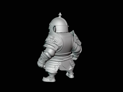 Dwarf Warrior Statue Design 1 - 3D Print Model 3D Print Model