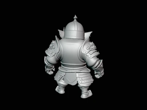 Dwarf Warrior Statue Design 1 - 3D Print Model 3D Print Model