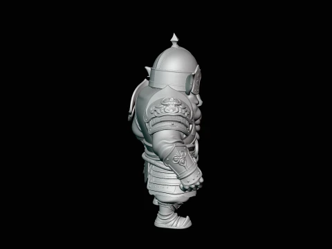 Dwarf Warrior Statue Design 1 - 3D Print Model 3D Print Model