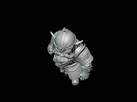 Dwarf Warrior Statue Design 1 - 3D Print Model 3D Print Model