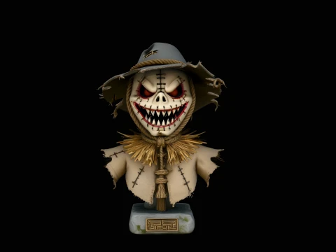 Diseño de estatua de busto de espantapájaros cosido 2 - Modelo de impresión 3D Modelo de impresión 3D