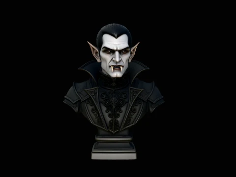 Dise&ntilde;o de estatua de busto de vampiro de Dr&aacute;cula 10 - Modelo de impresi&oacute;n 3D Modelo de impresión 3D