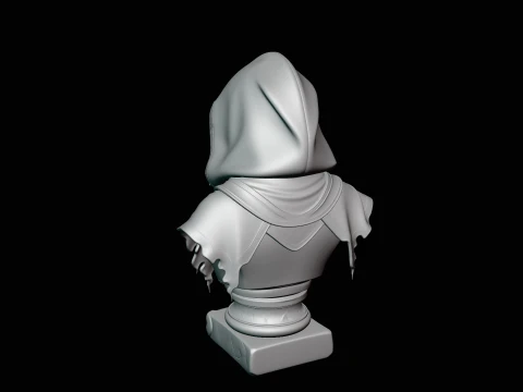 Plague Doctor Bust Statue Design 6 - 3D Print Model 3D Print Model