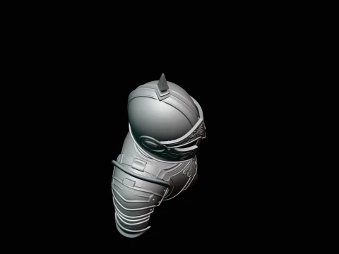 Spiked Helm Knight Armor Bust Statue Design 2 - 3D Print Model 3D Print Model