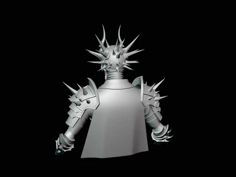 Spiked Armor Skeleton Bust Statue Design 1 - 3D Print Model 3D Print Model