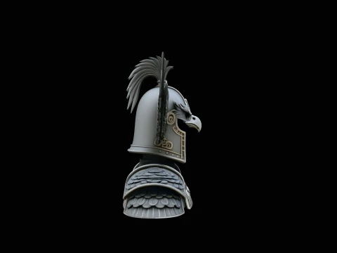 Winged Eagle Helmet Statue Design 1 - 3D Print Model 3D Druckmodell
