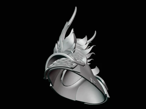 Dragon Head Armor Bust Statue Design 4 - 3D Print Model 3D Print Model