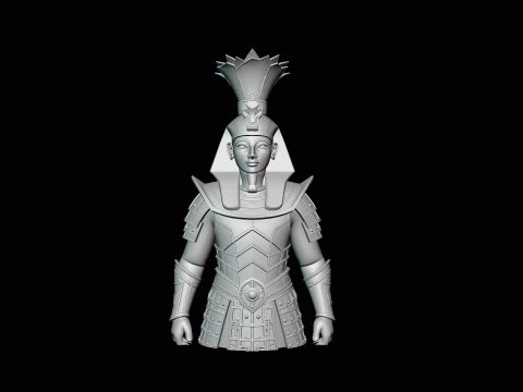 Pharaoh Gold Armor Bust Statue Design 1 - 3D Print Model 3D Print Model