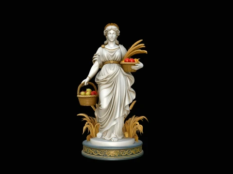 Harvest Goddess Statue Design 2 - 3D Print Model 3D printmodel