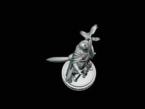 Odin with Spear Statue Design 5 - 3D Print Model 3D Print Model
