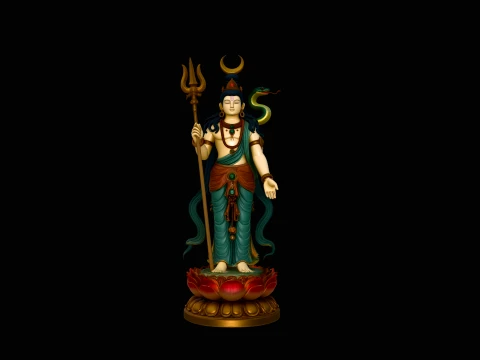 Dise&ntilde;o de estatua de Shiva con tridente 6 - Modelo de impresi&oacute;n 3D Modelo de impresión 3D