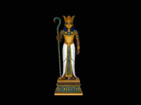 Projeto 1 da estátua em pé do faraó egípcio - modelo de impressão 3D Modelo de Impressão 3D