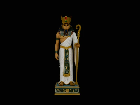 Egyptian Pharaoh Standing Statue Design 2 - 3D Print Model 3D Print Model