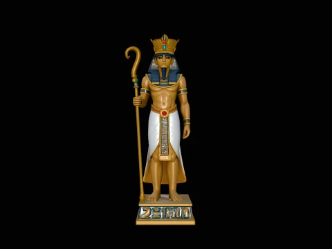 Egyptian Pharaoh Standing Statue Design 3 - 3D Print Model 3D Print Model