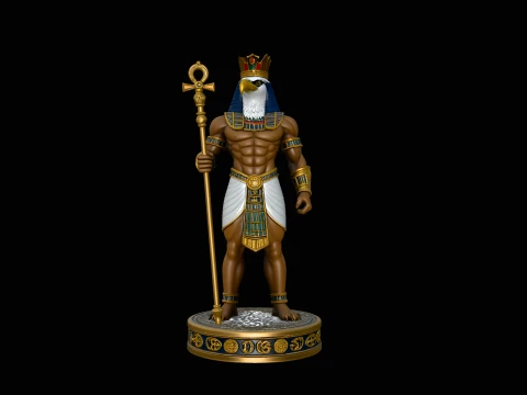 Projekt posągu egipskiego boga Horusa 4 - model do druku 3D Model do druku 3D