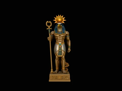Ra Sun God Statue Design 1 - 3D Print Model 3D Print Model