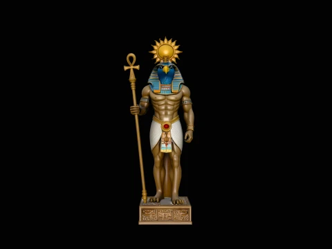 Ra Sun God Statue Design 2 - 3D Print Model 3D Print Model
