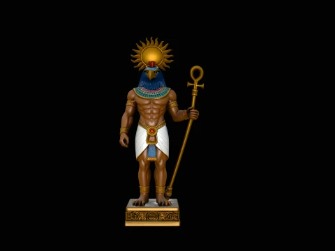Ra Sun God Statue Design 3 - 3D Print Model 3D Print Model