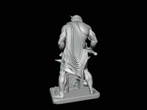 Hephaestus at the Forge Statue Design 3 - 3D Print Model 3D Print Model