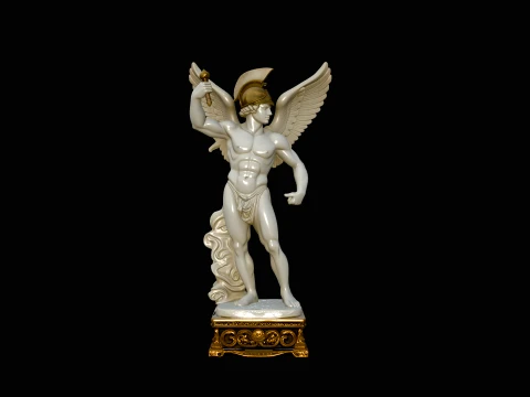 Winged Messenger God Statue Design 1 - 3D Print Model Model do druku 3D