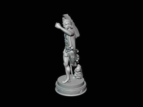 Winged Messenger God Statue Design 2 - 3D Print Model 3D Print Model