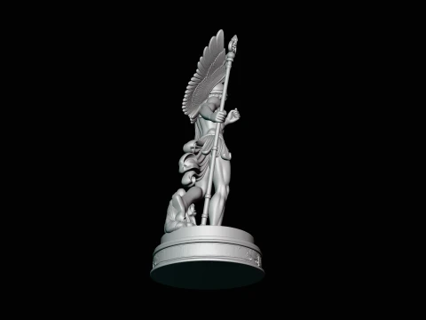 Winged Messenger God Statue Design 2 - 3D Print Model 3D Print Model
