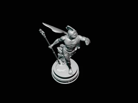 Winged Messenger God Statue Design 2 - 3D Print Model 3D Print Model
