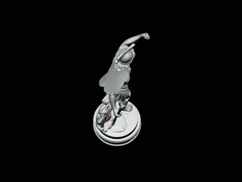 Winged Messenger God Statue Design 2 - 3D Print Model 3D Print Model