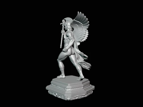 Winged Messenger God Statue Design 3 - 3D Print Model 3D Print Model