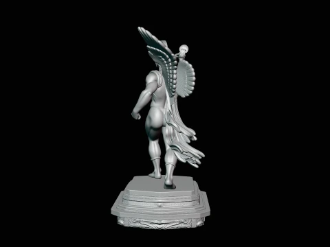 Winged Messenger God Statue Design 3 - 3D Print Model 3D Print Model