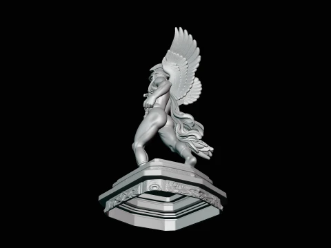 Winged Messenger God Statue Design 3 - 3D Print Model 3D Print Model