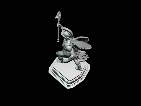 Winged Messenger God Statue Design 3 - 3D Print Model 3D Print Model