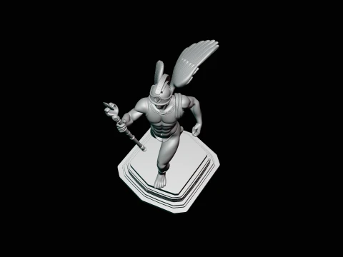 Winged Messenger God Statue Design 3 - 3D Print Model 3D Print Model