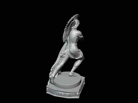 Winged Messenger God Statue Design 4 - 3D Print Model 3D Print Model