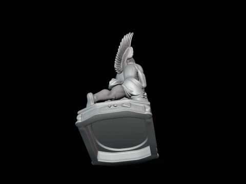 Winged Messenger God Statue Design 4 - 3D Print Model 3D Print Model
