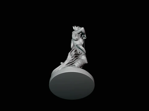 Artemis with Bow and Deer Statue Design 1 - 3D Print Model 3D Print Model