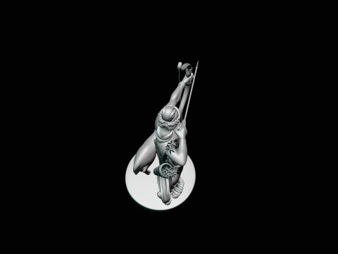 Artemis with Bow and Deer Statue Design 2 - 3D Print Model 3D Print Model