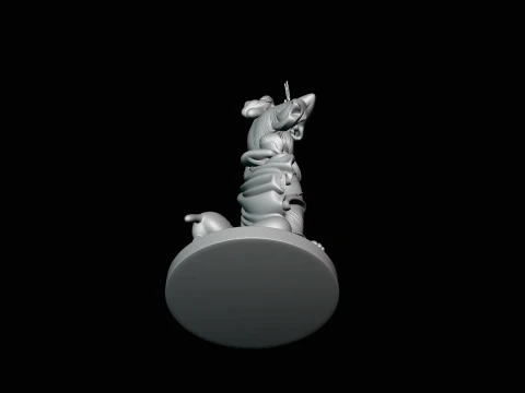 Artemis with Bow and Deer Statue Design 4 - 3D Print Model 3D Print Model