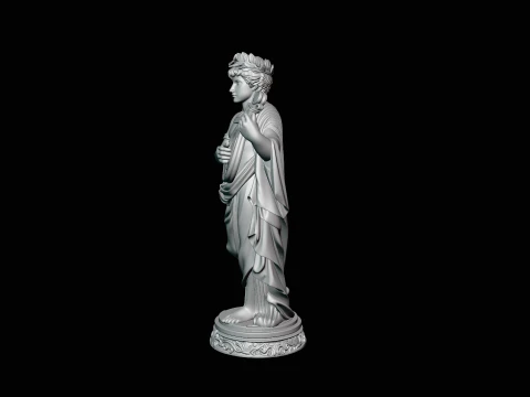 Apollo with Lyre Statue Design 1 - 3D Print Model 3D Print Model