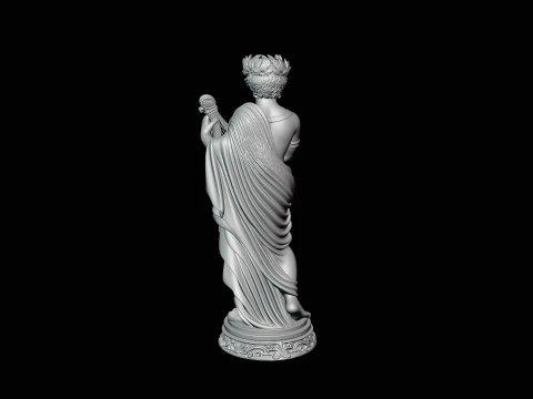 Apollo with Lyre Statue Design 1 - 3D Print Model 3D Print Model