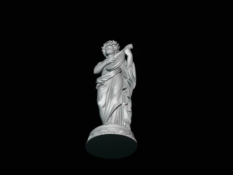 Apollo with Lyre Statue Design 1 - 3D Print Model 3D Print Model