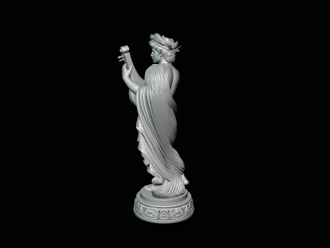 Apollo with Lyre Statue Design 3 - 3D Print Model 3D Print Model