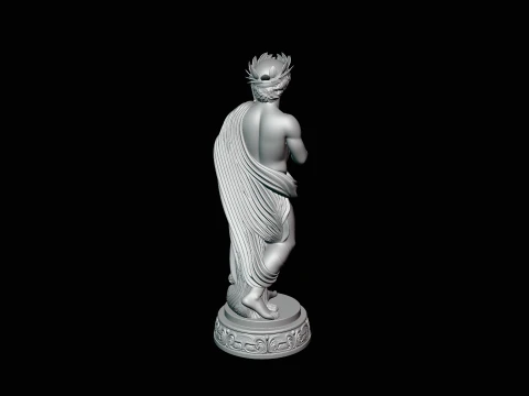 Apollo with Lyre Statue Design 3 - 3D Print Model 3D Print Model