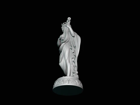Apollo with Lyre Statue Design 3 - 3D Print Model 3D Print Model